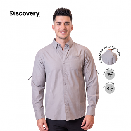 CAMISA ML DX4578-308-80245GRY