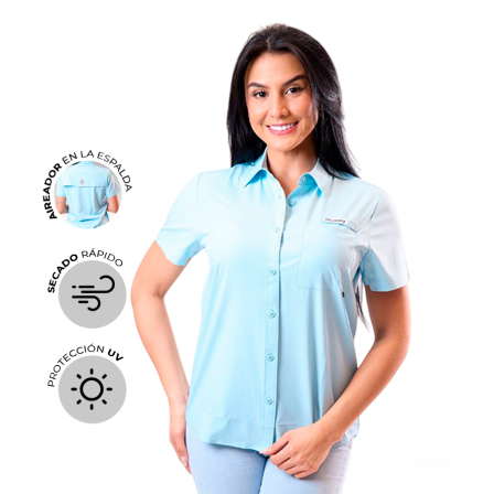 CAMISA MC PLUS DAMA DX5078-509-83604LBL