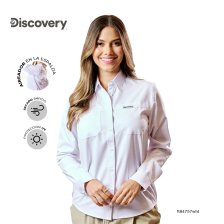 BLUSA DISCOVERY DAMA DX5279-509-84757WHT
